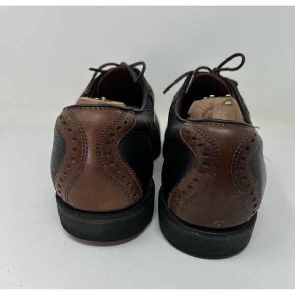 Allen Edmonds Mens “Links” Black Brown Saddle Oxfords Size 12 D  Golf main image 6